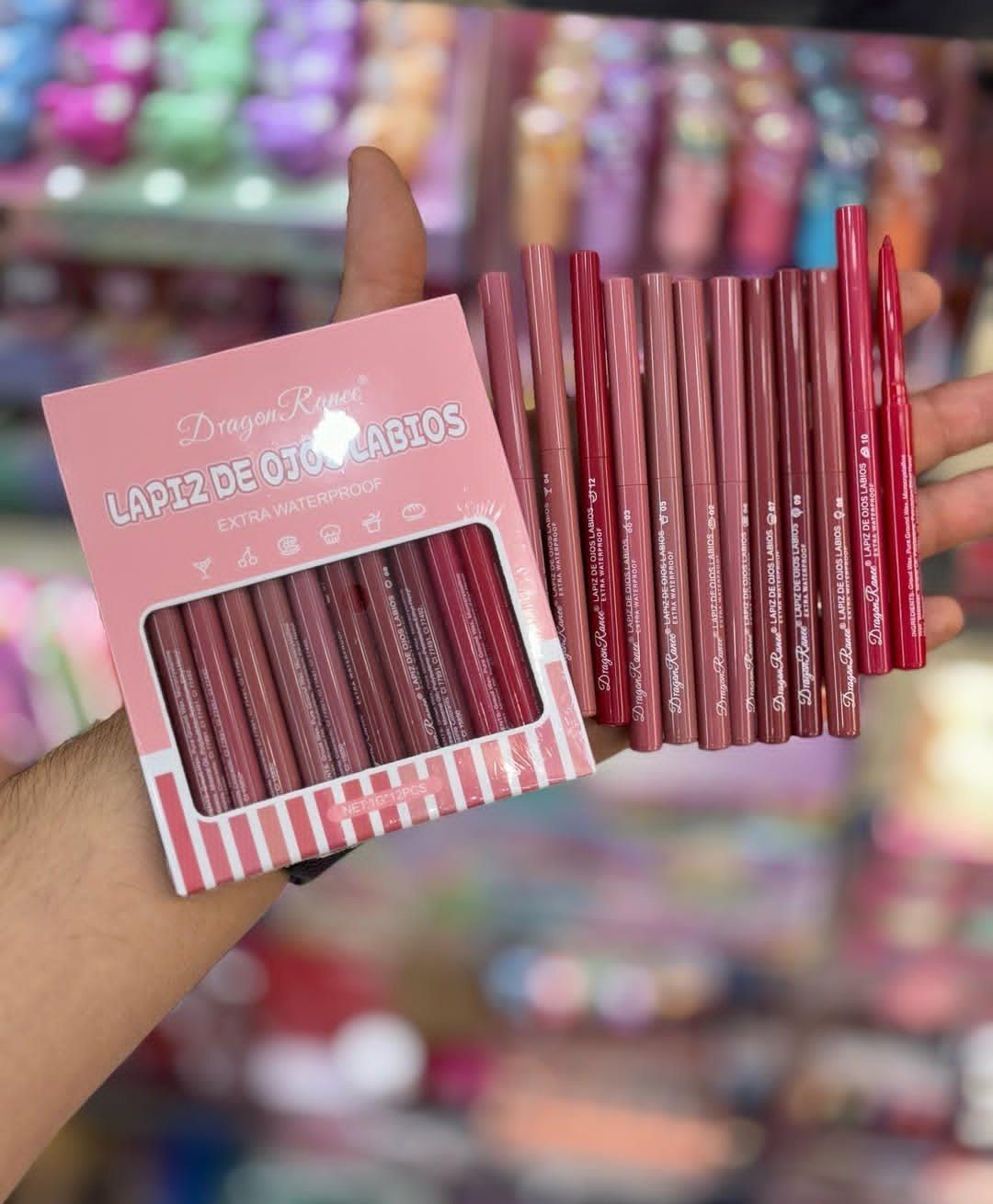 پک12تایی خط لب پیچی دراگون